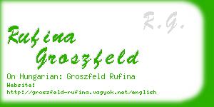 rufina groszfeld business card